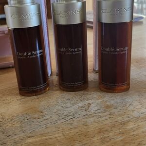 Clarins Double Serum - Brown and Gold Bottle ( trio shown )
